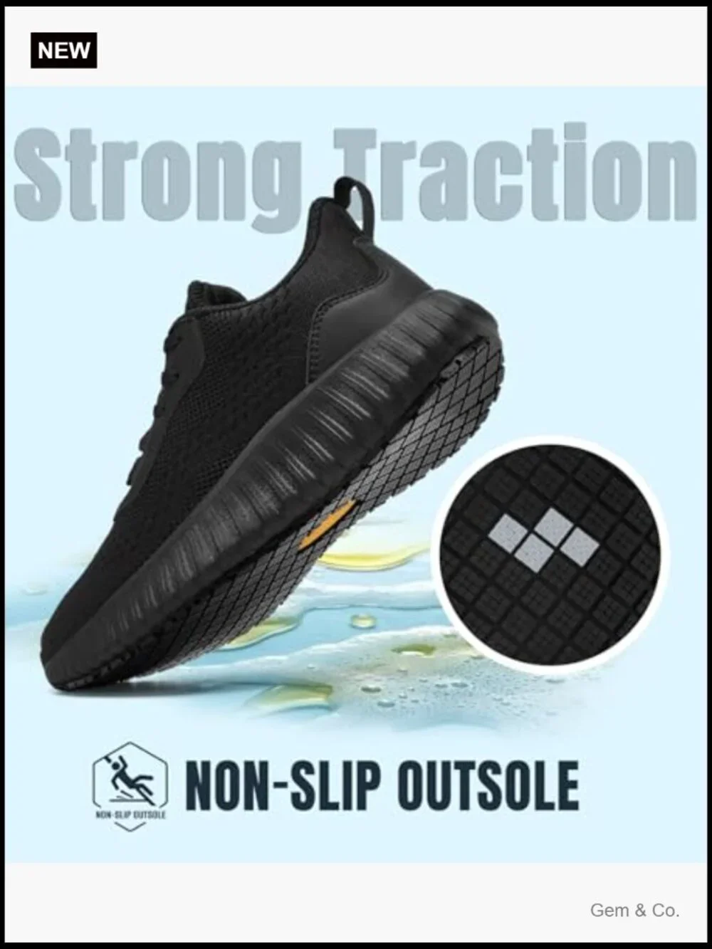 Non Slip Work Shoes Slip Resistant Kitchen Chef Nurse Shoes Mesh Breathable